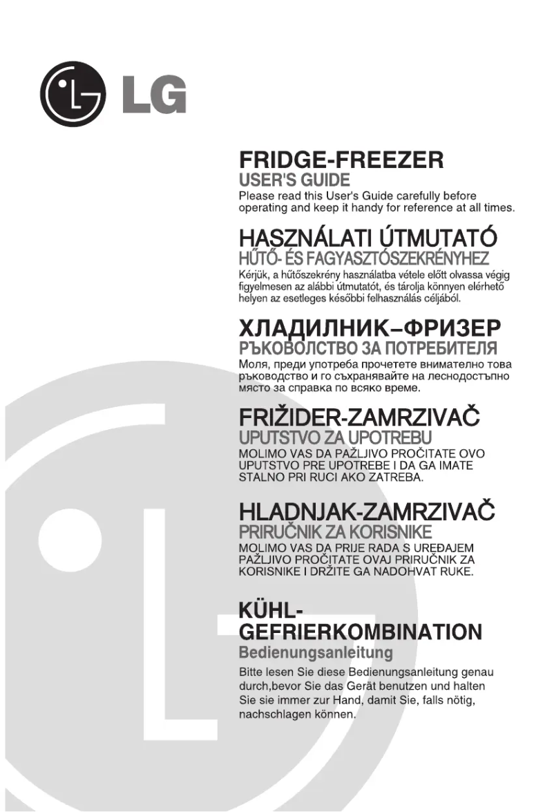 Page 1 of the manual User Manual LG GR-F419BTQA