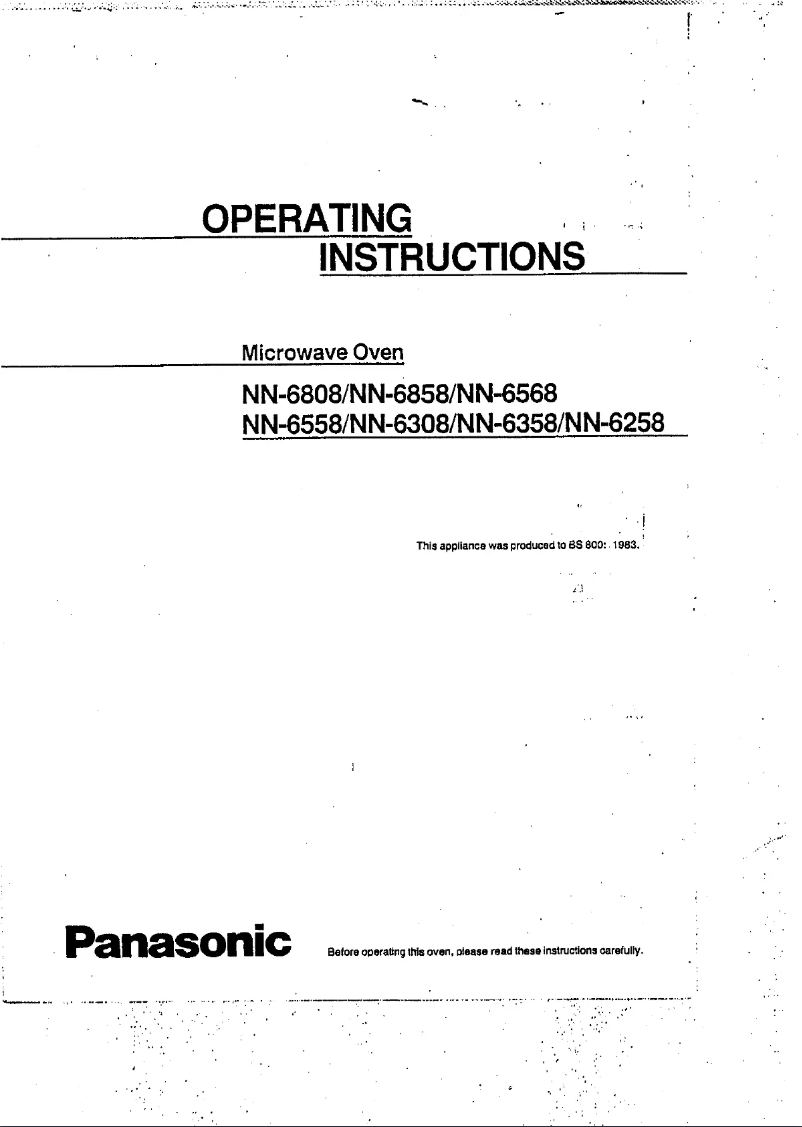 Page 1 of the manual User Manual Panasonic NN-6808