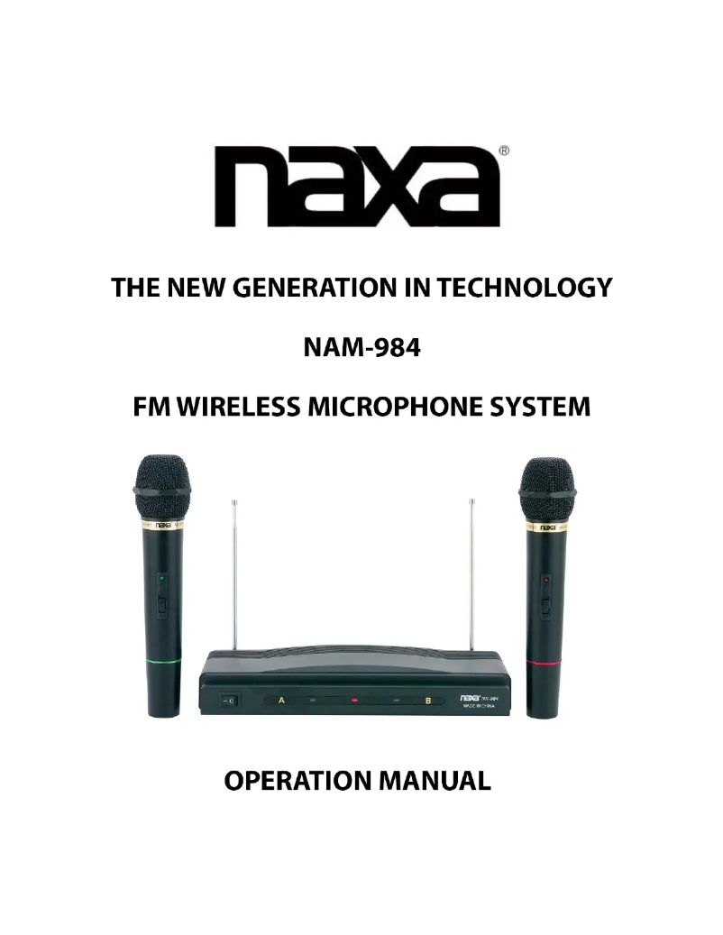First page image of the manual for NAM-984