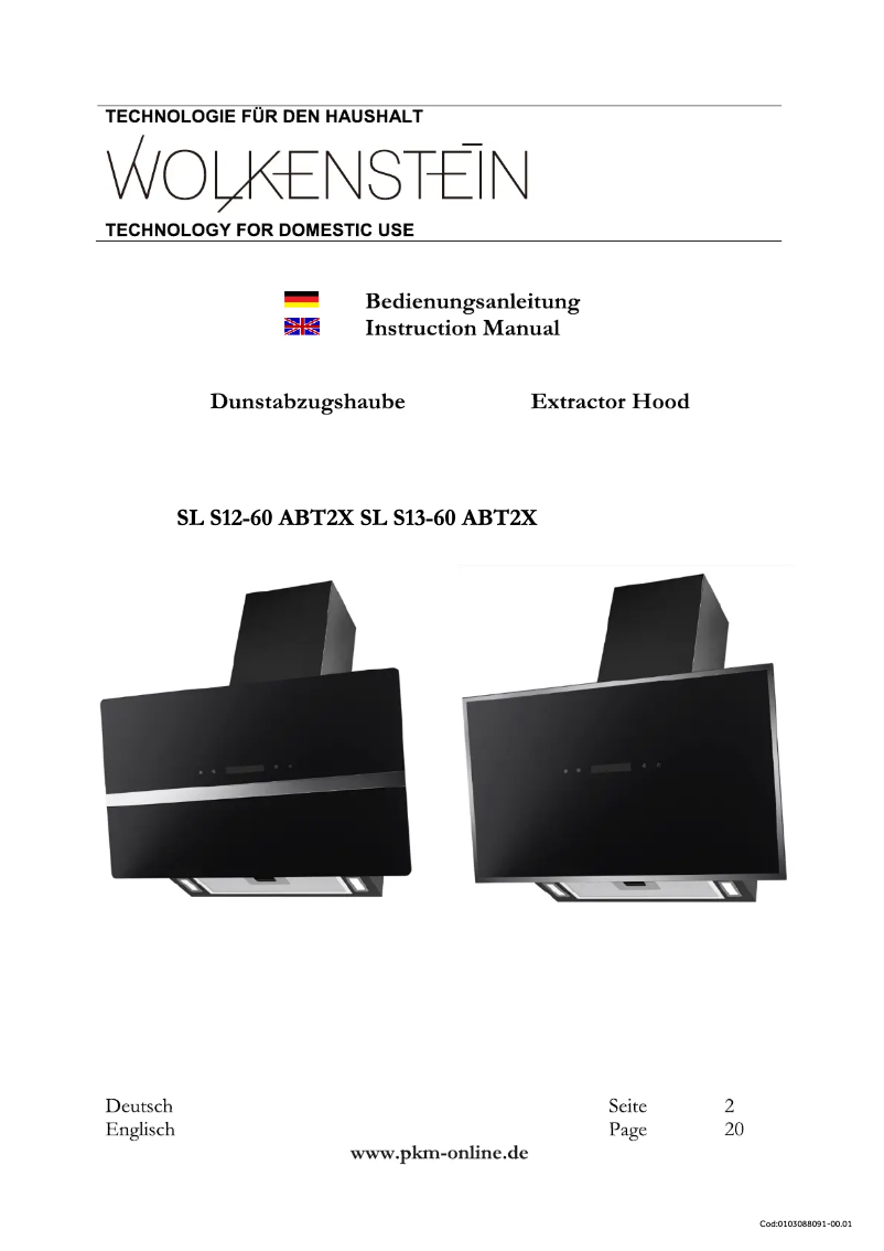 Page 1 of the manual User Manual Wolkenstein W S12-60 ABT2X