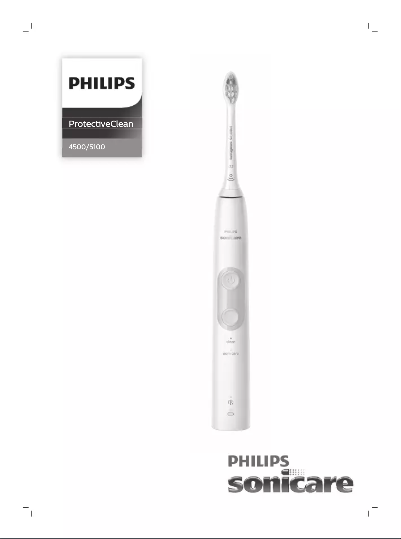 Page 1 of the manual User Manual Philips Sonicare ProtectiveClean 5000 HX6829