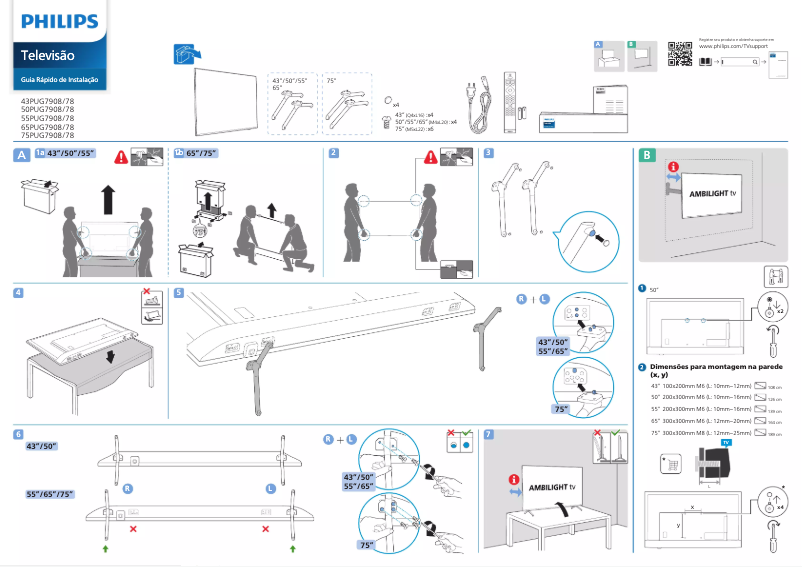 First page image of the manual for 75PUG7908