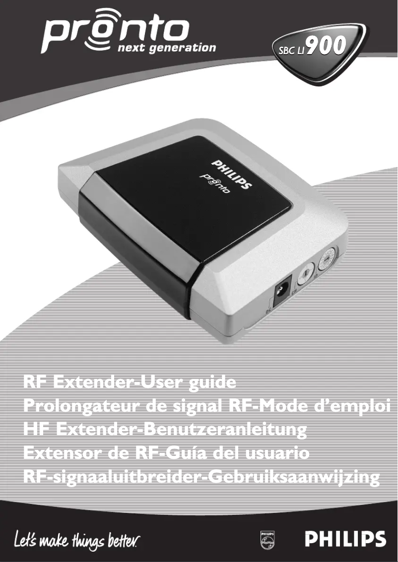 Page 1 of the manual User Manual Philips SBC LI 900