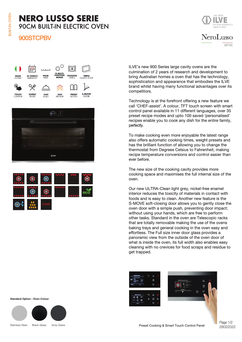 First page image of the manual for 900STCPBV