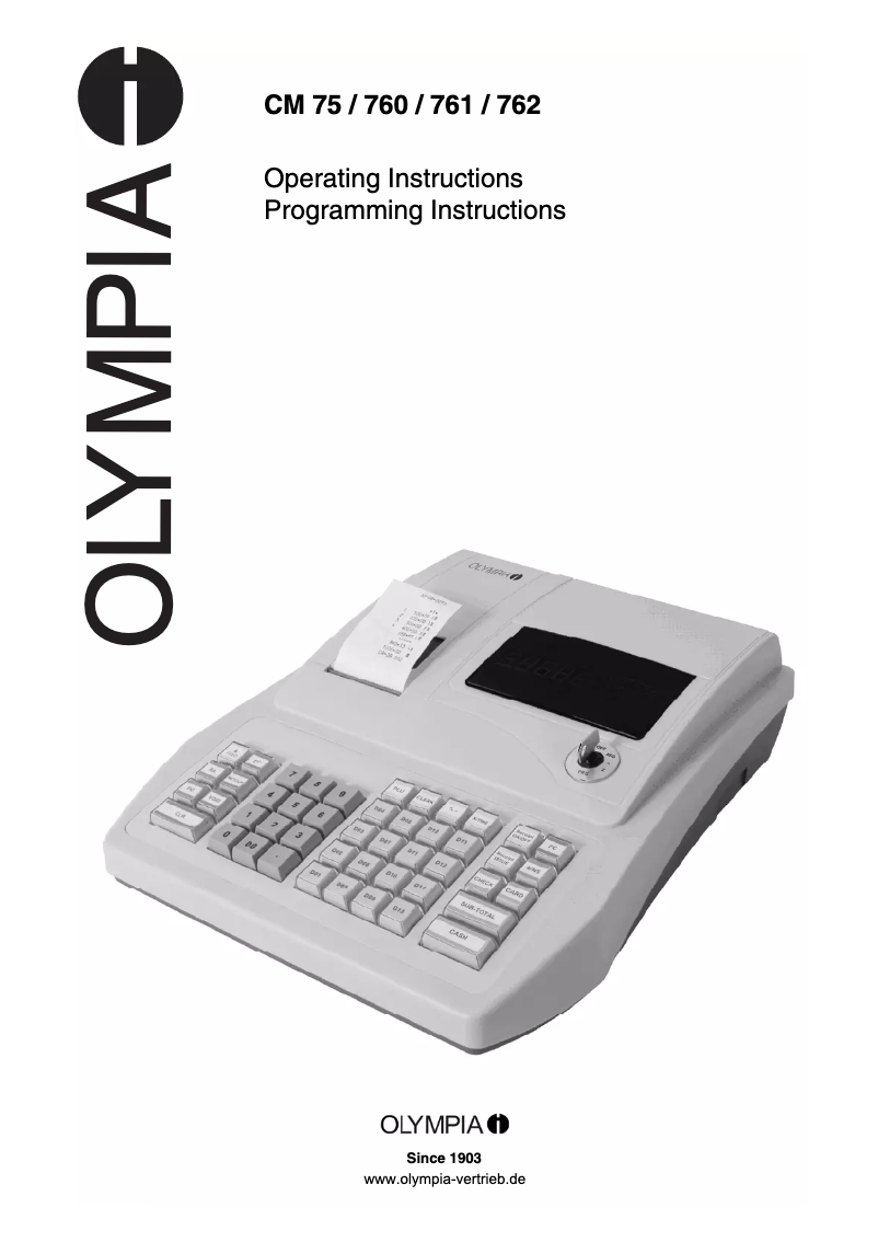 Page 1 of the manual User Manual Olympia CM 760