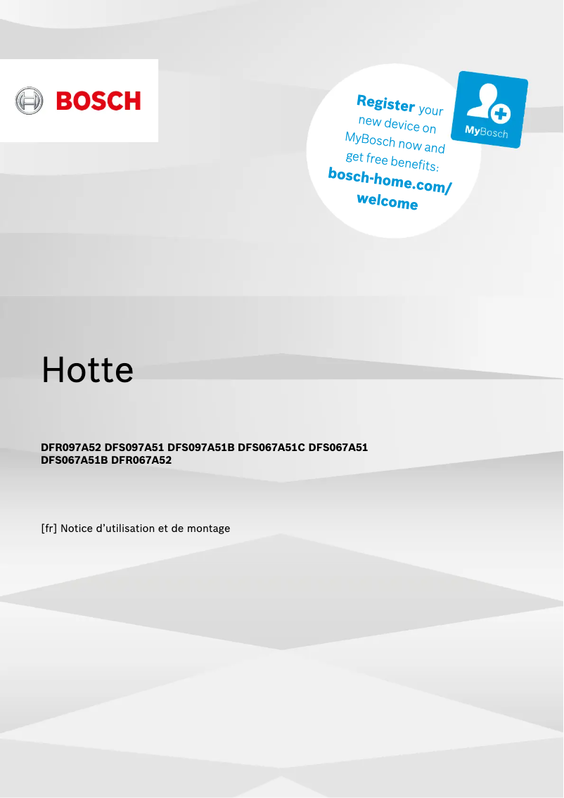 First page image of the manual for DFS067A51C