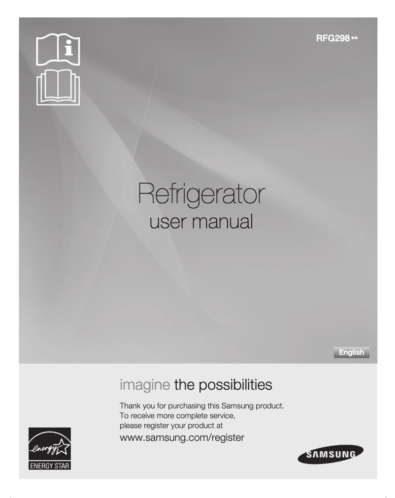 First page image of the manual for RFG298AAPN