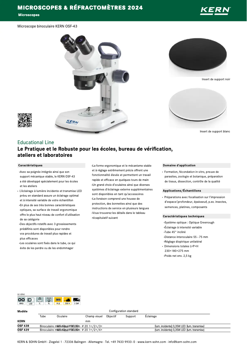 First page image of the manual for OSF 439