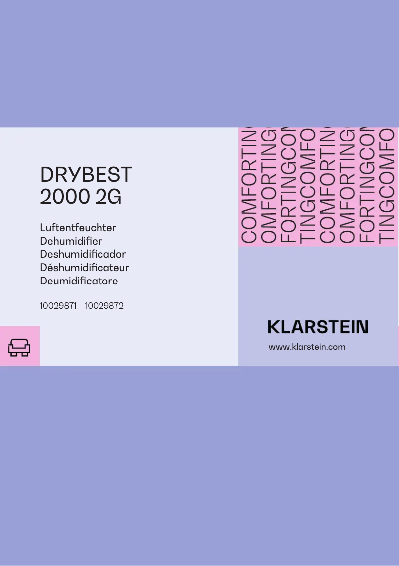 Page 1 of the manual User Manual Klarstein Drybest 2000 2G