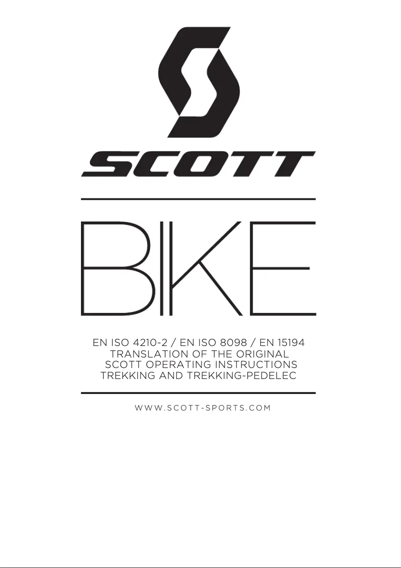 Page 1 of the manual User Manual Scott Sub Tour eRIDE 30