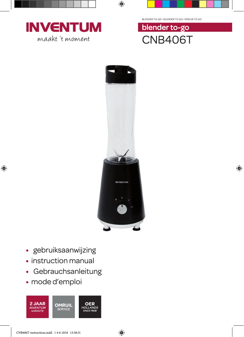 First page image of the manual for CNB406T