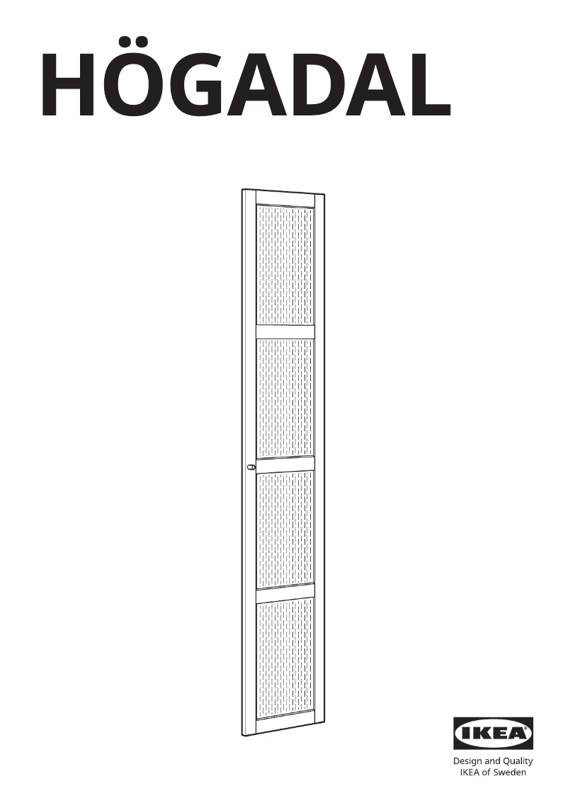 Page 1 of the manual User Manual Ikea HÖGADAL 805.332.83