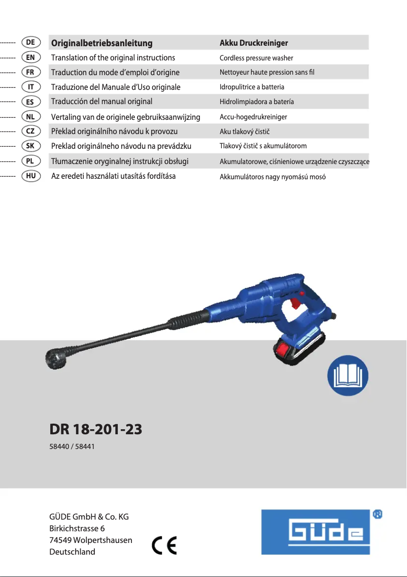 Page 1 of the manual User Manual Güde DR 18-0
