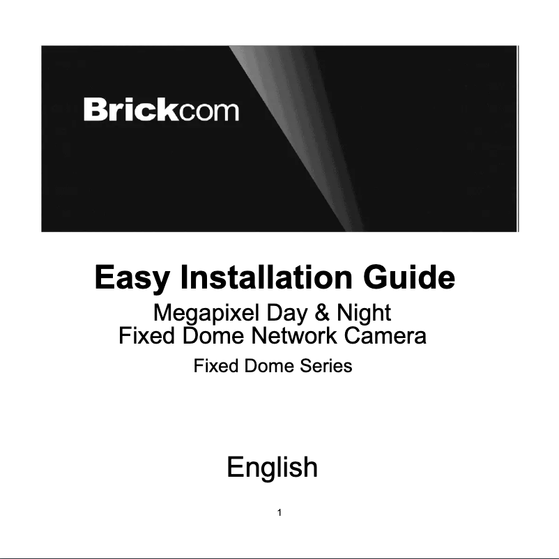 Page 1 of the manual User Manual Brickcom FD-202NP