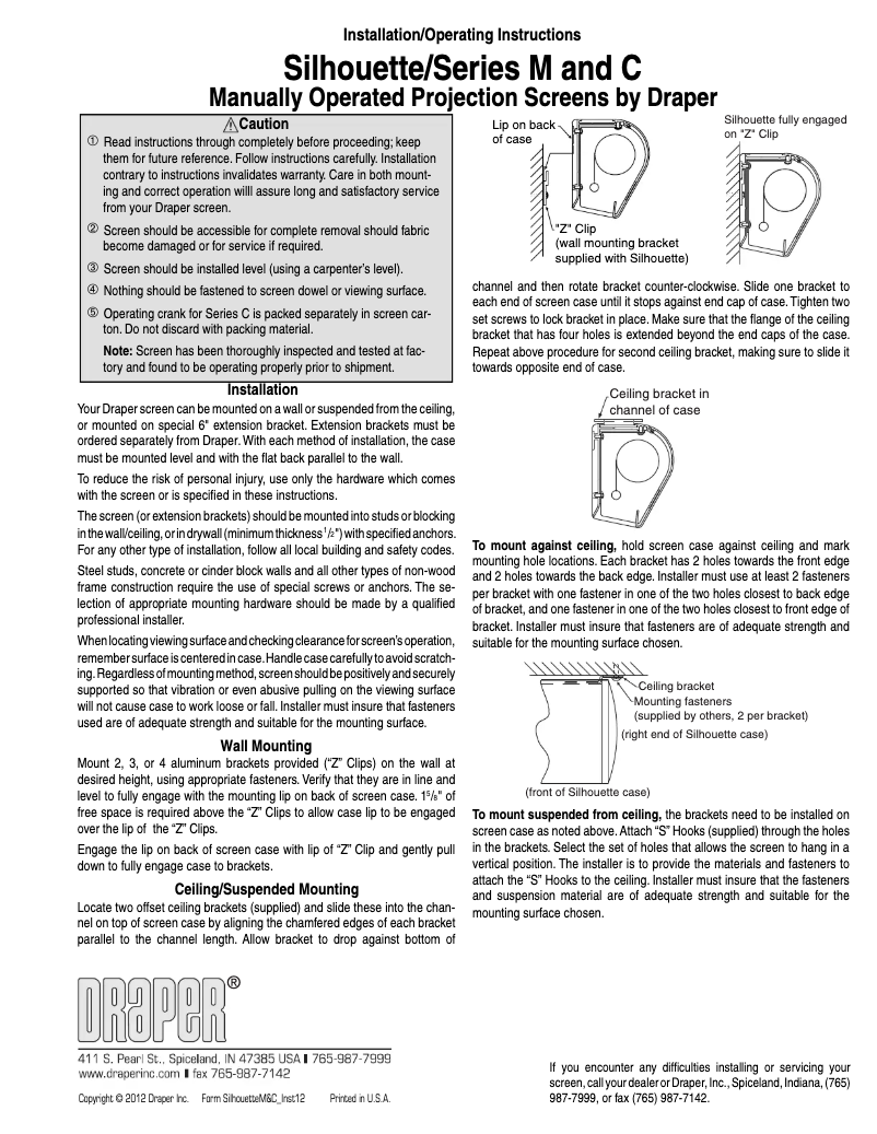 First page image of the manual for Silhouette M