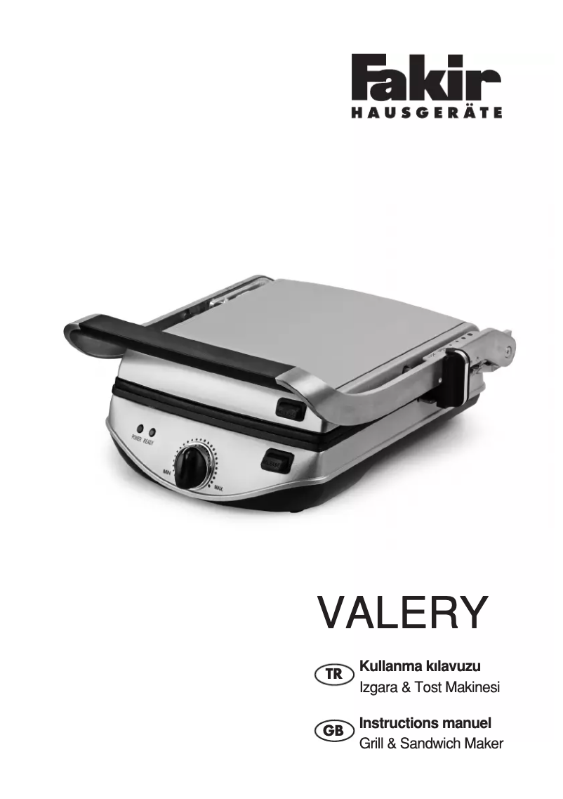 First page image of the manual for Valery