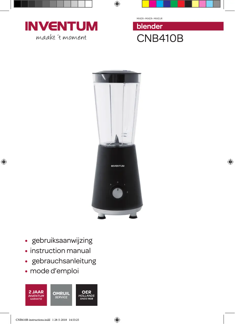 First page image of the manual for CNB410B