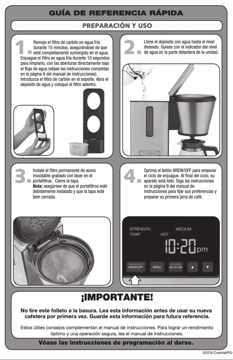 Page 1 of the manual User Manual Cuisinart CPO-850