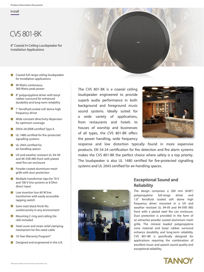 First page image of the manual for CVS 801