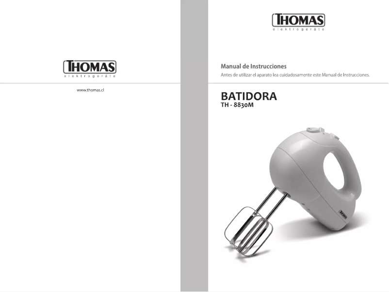 First page image of the manual for TH-8830