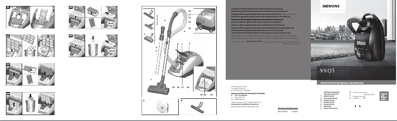 Page 1 of the manual User Manual Siemens VSQ5ACM1