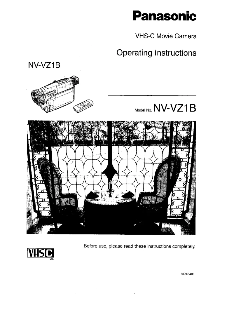 First page image of the manual for NV-VZ1B