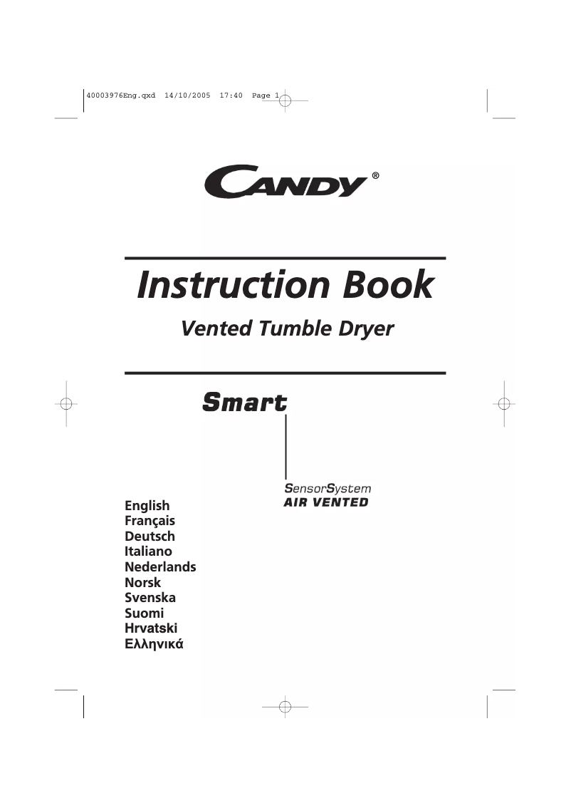First page image of the manual for CV1 66-S