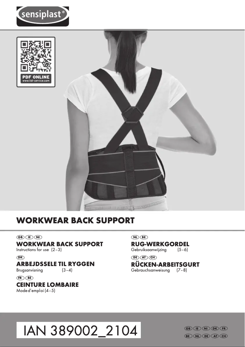 First page image of the manual for IAN 389002