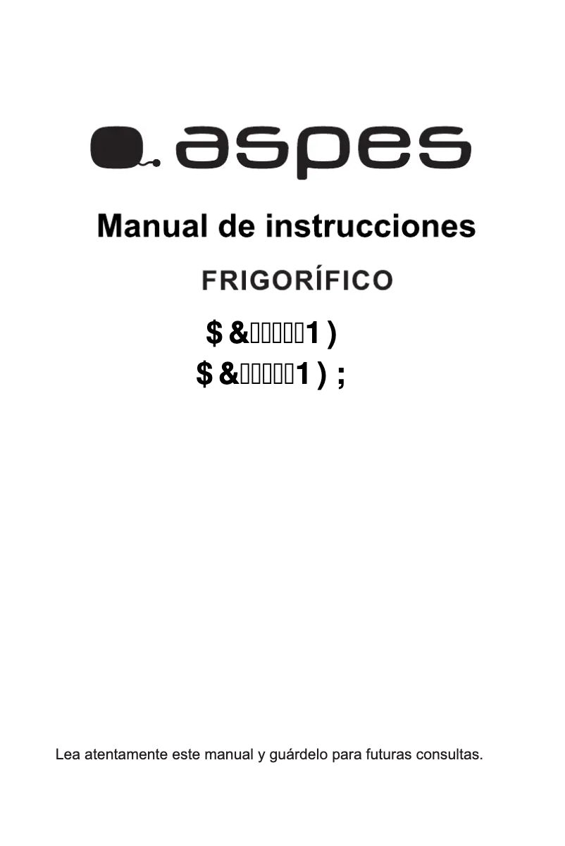 First page image of the manual for AC11854NFX