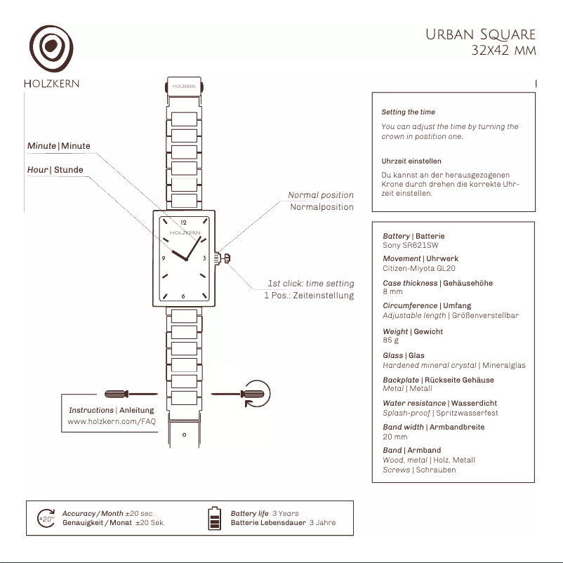 Page 1 of the manual User Manual Holzkern Trafalgar
