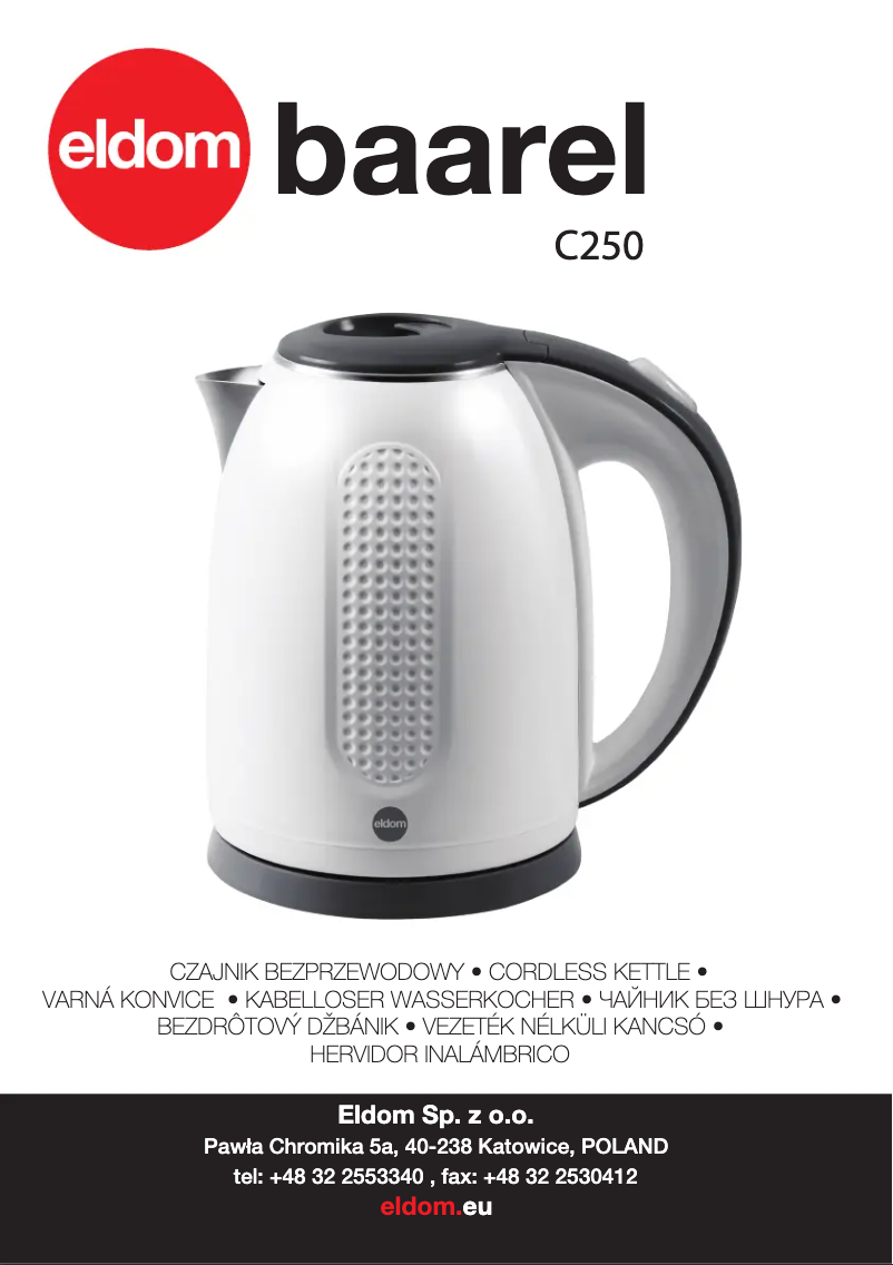 First page image of the manual for Baarel C250