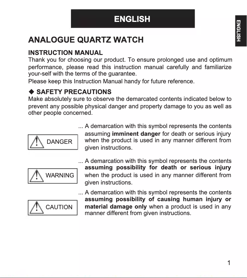 First page image of the manual for Sports UNG3001D