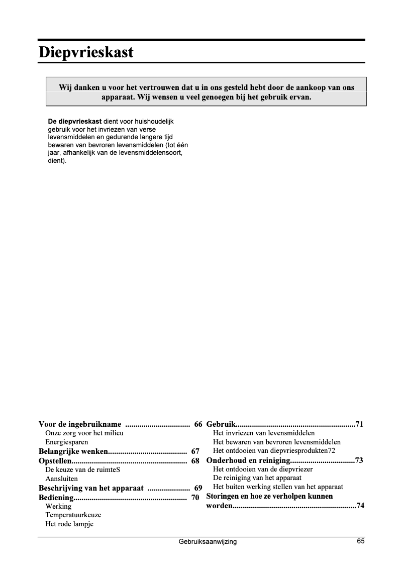 Page 1 of the manual User Manual Bauknecht GKI 6010