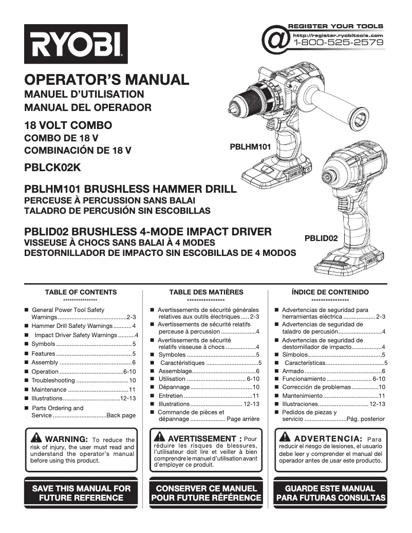 First page image of the manual for One+ PBLCK02K
