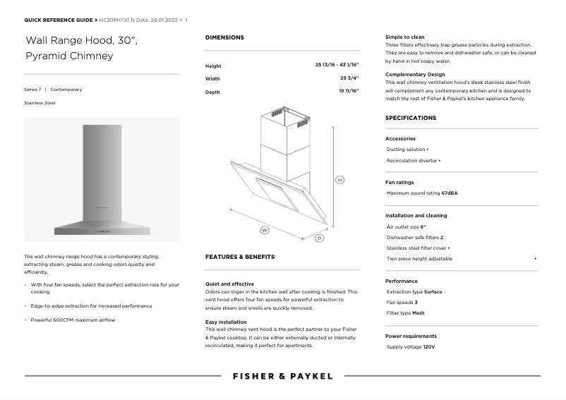 Image de la première page du manuel de l'appareil HC30PHTX1