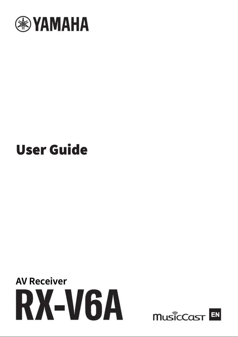 First page image of the manual for RX-V6ABL
