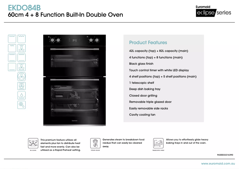 First page image of the manual for EKDO84B