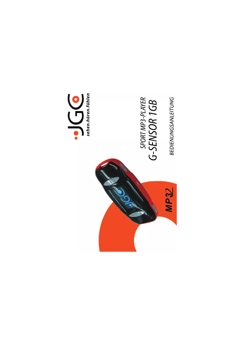 Page 1 of the manual User Manual JGC G-Sensor-Sport