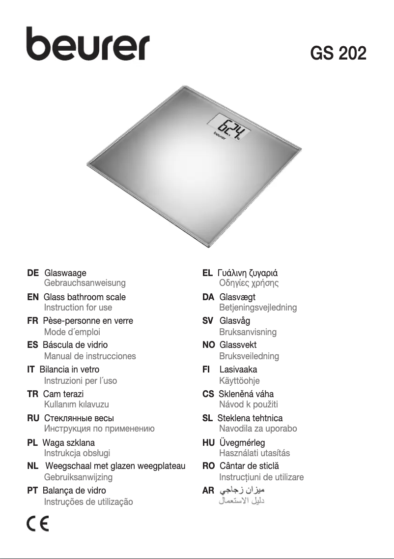 Page 1 of the manual User Manual Beurer GS 202