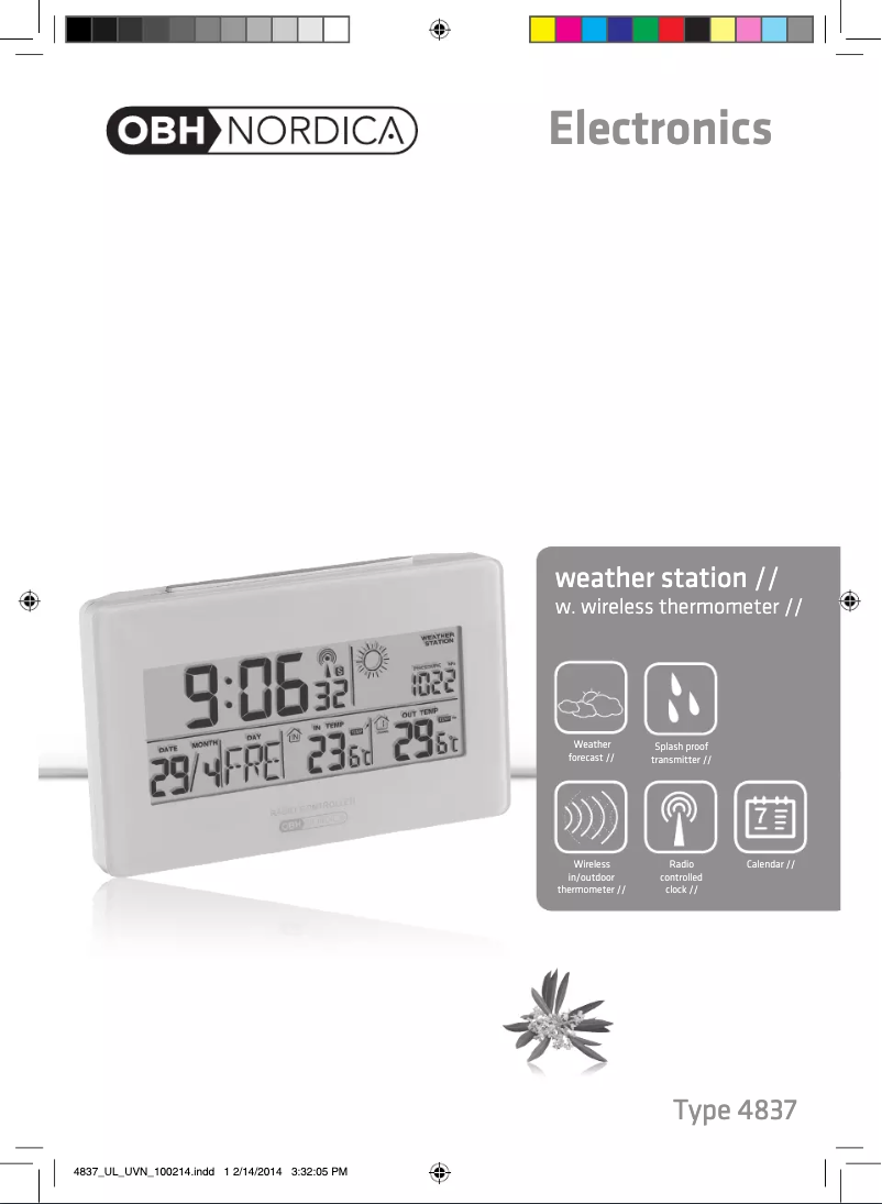 Image de la première page du manuel de l'appareil 4837