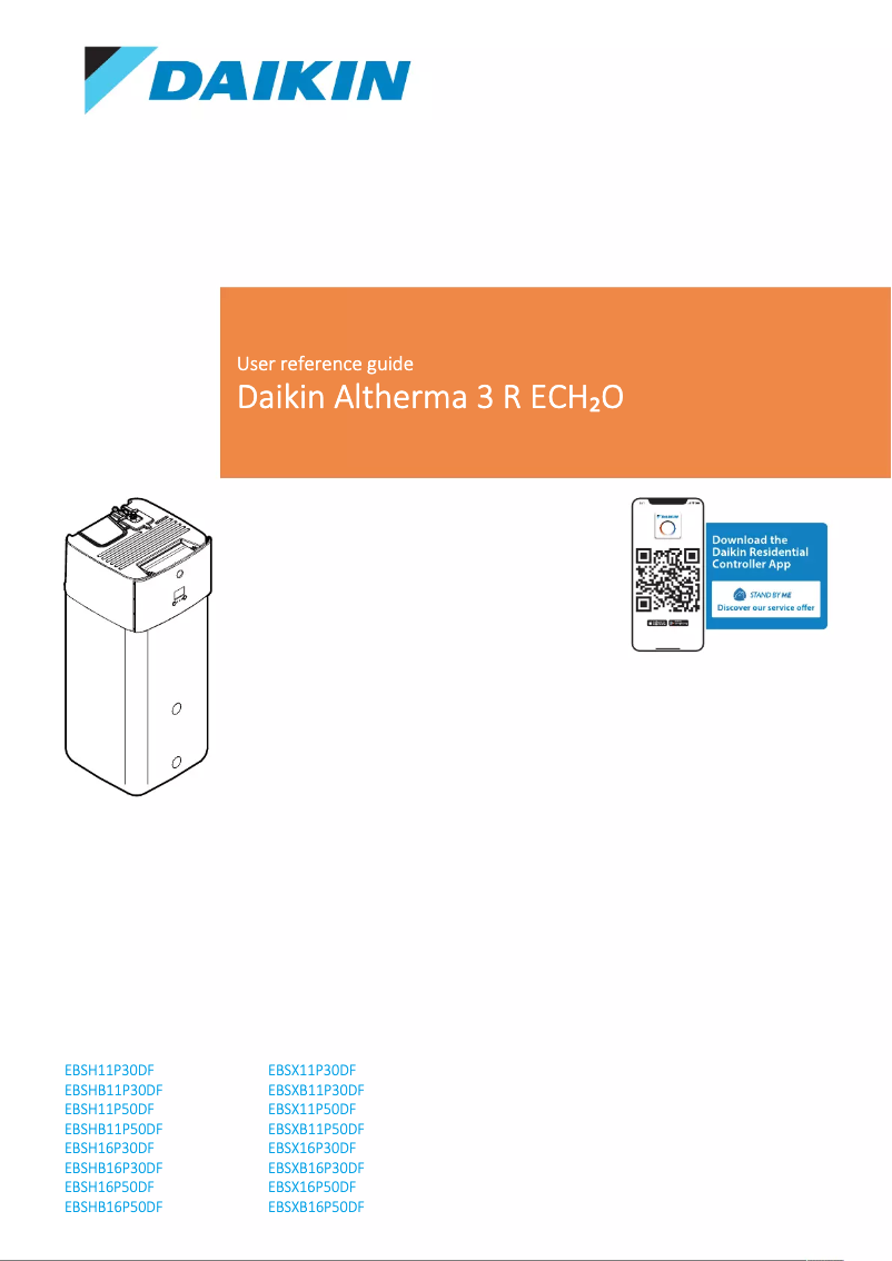 Page 1 of the manual User Manual Daikin EBSH16P50DF