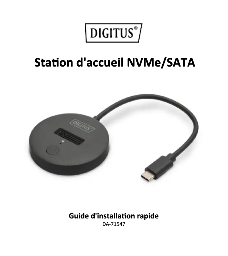 Page 1 of the manual User Manual Digitus DA-71547