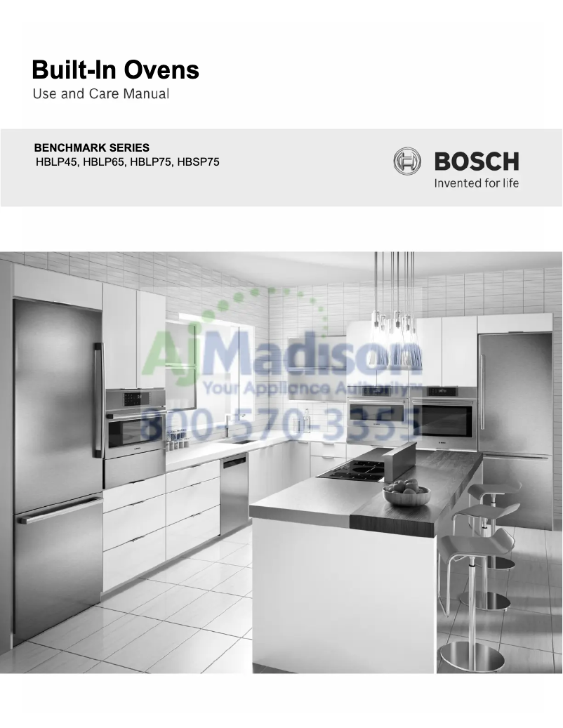 Page 1 of the manual Use and Maintenance Manual Bosch HSLP751UC