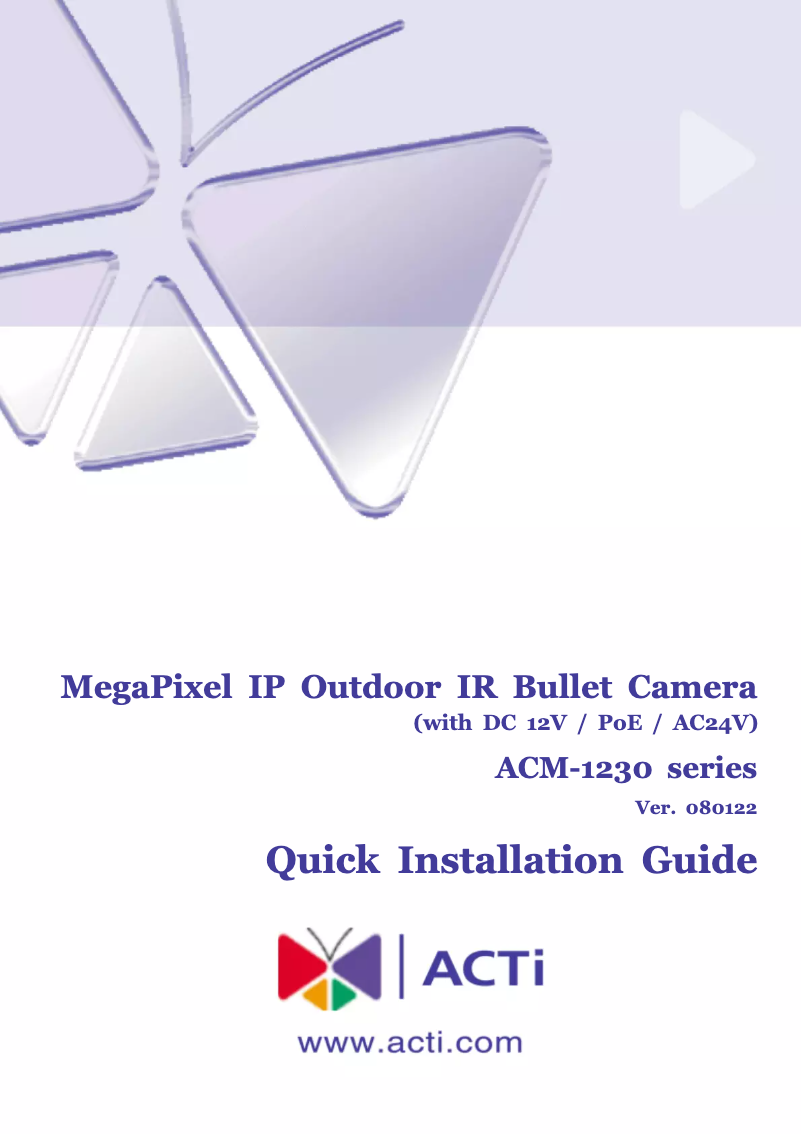 First page image of the manual for ACM-1232
