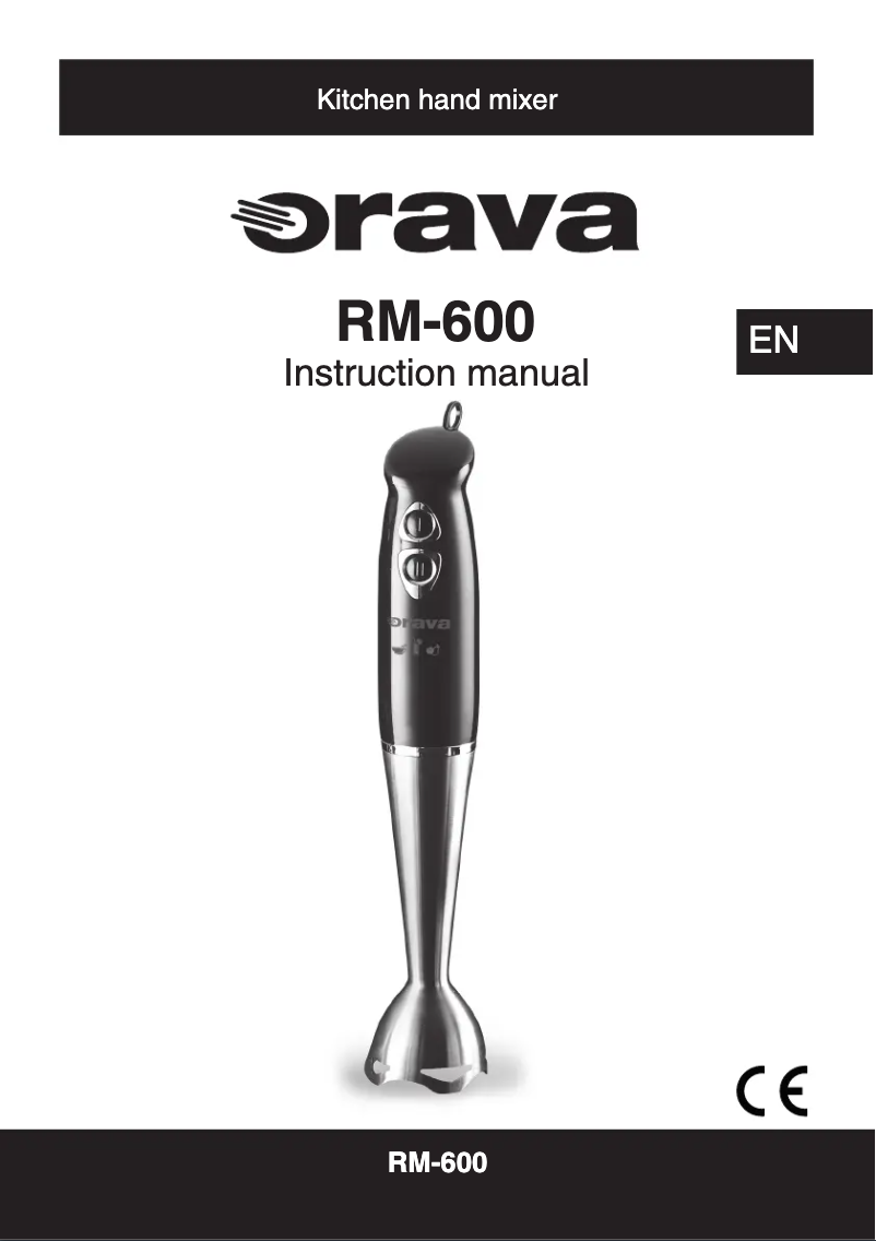 Page 1 of the manual User Manual Orava RM-600