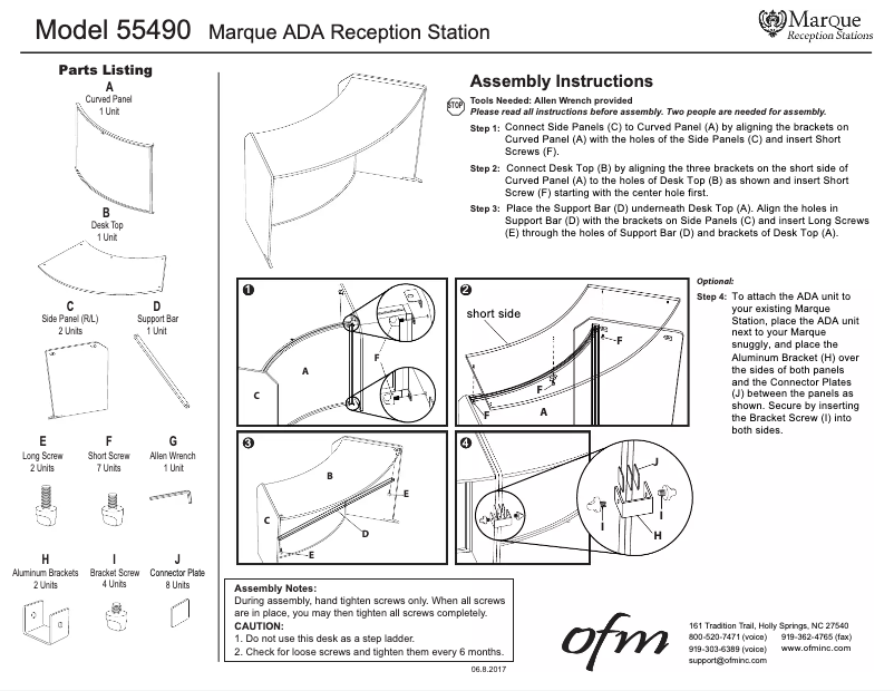First page image of the manual for 55490