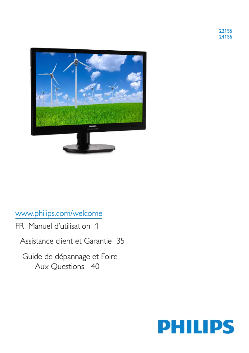 Page 1 of the manual User Manual Philips 241S6EH