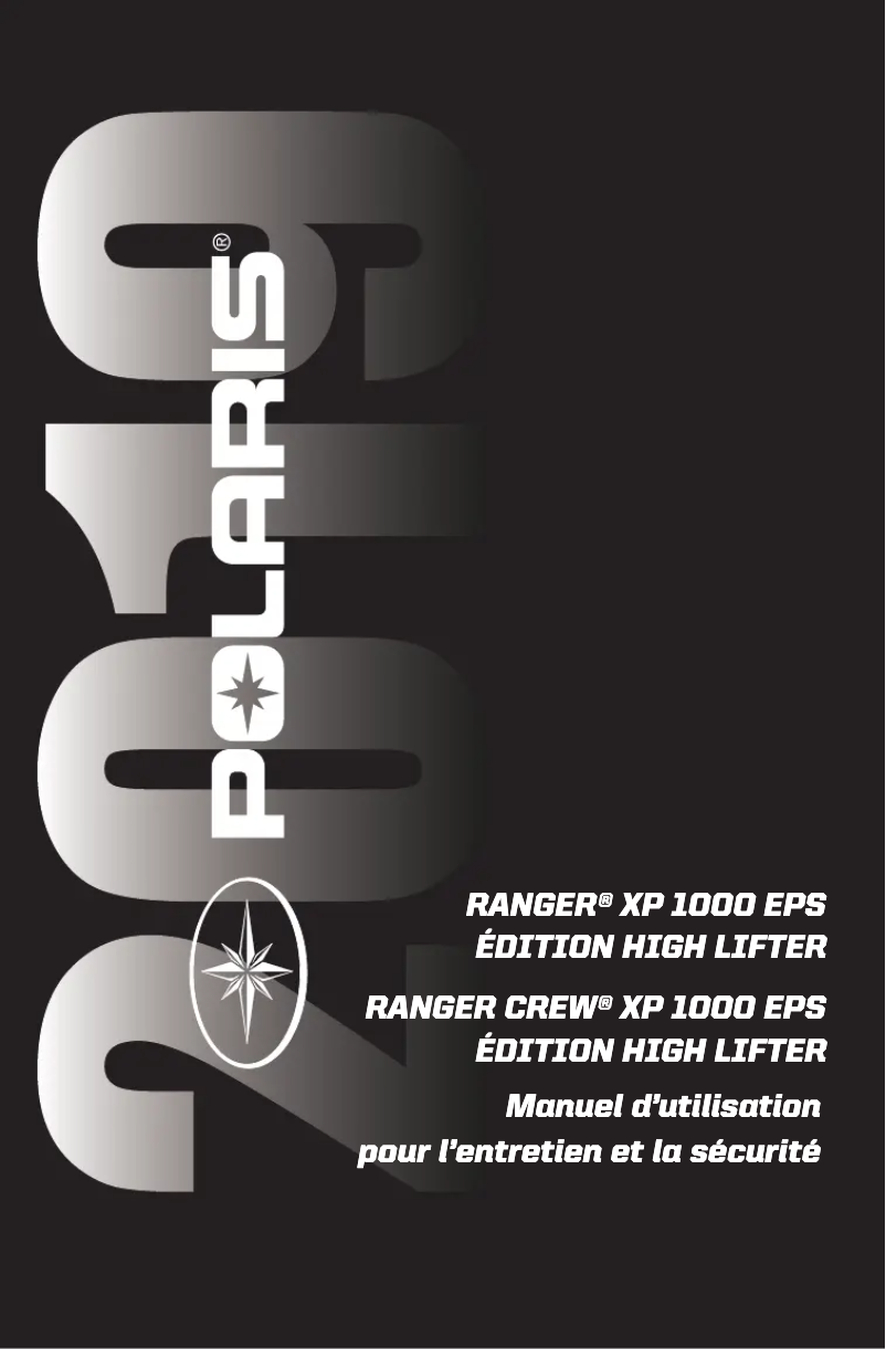 First page image of the manual for Ranger Crew XP 1000 High Lifter (2019)