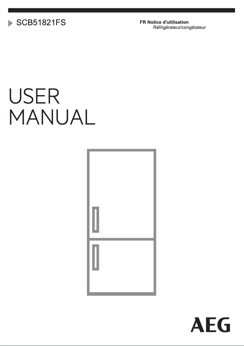 Page 1 of the manual User Manual AEG SCB51821FS
