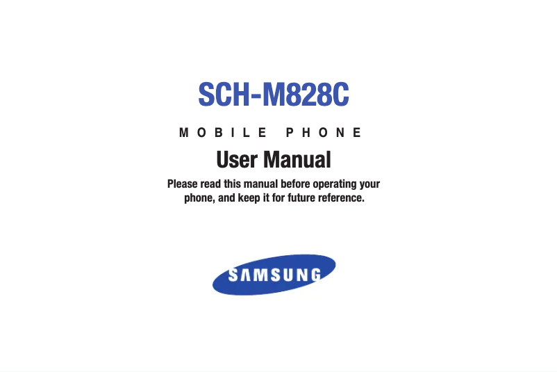 Page 1 of the manual User Manual Samsung Galaxy Precedent